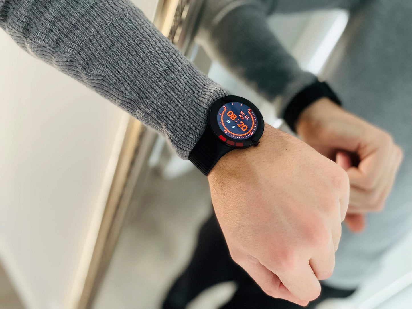 Viedpulkstenis smart-watch ūdensizturīgs, pulsometrs, soļu skaitītājs