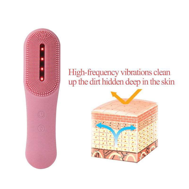 Elektriskā sejas tīrīšanas birstīte ar LED fotoniem