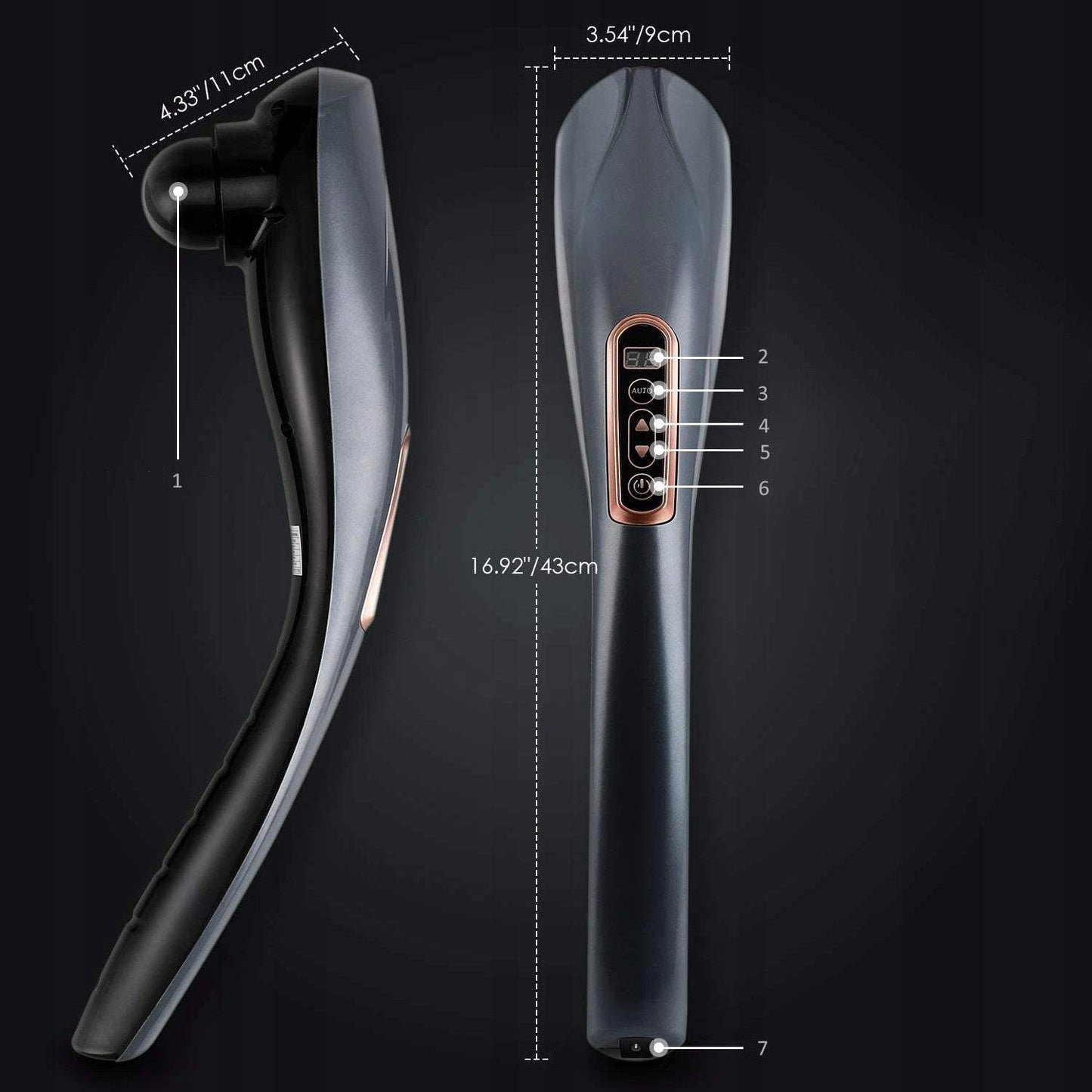 Ķermeņa masieris ar garu rokturi