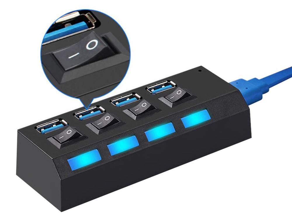 USB sadalītājs ar slēdžiem 4X USB 3.0