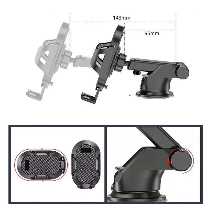 Telefona turētājs automašīnai teleskopisks