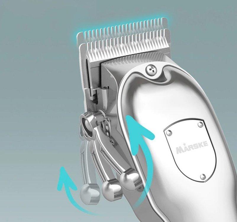 Profesionālais elektriskais bezvadu matu trimmeris ar LCD displeju + piederumi