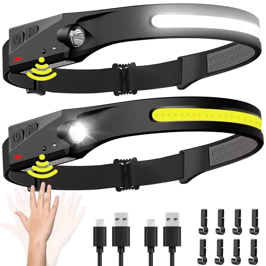 Galvas lukturis 5 režīmi 40 COB + LED