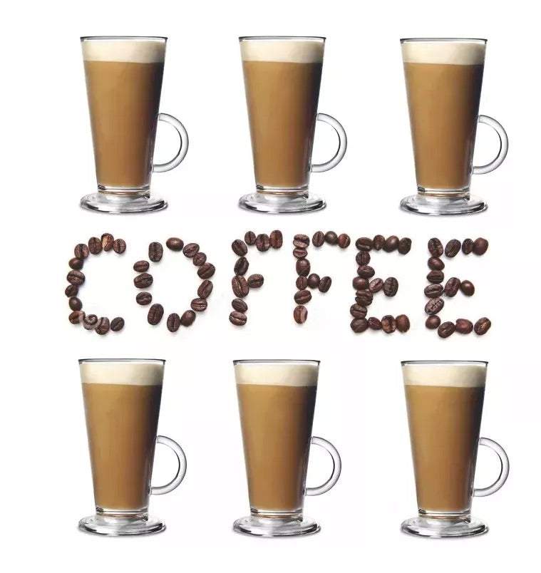 Latte kafijas krūžu 6 gabalu komplekts