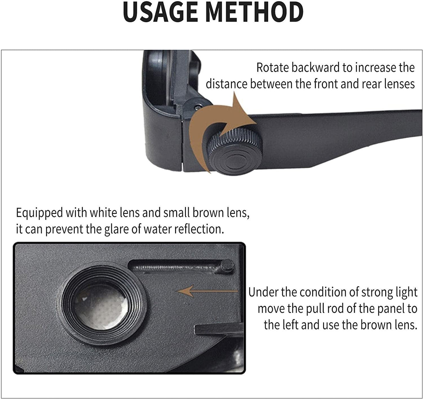 Brilles ar palielinošiem stiklim 4x palielināšana