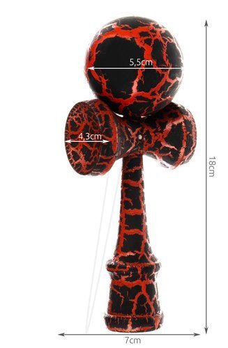 Koka kendama - sarkana