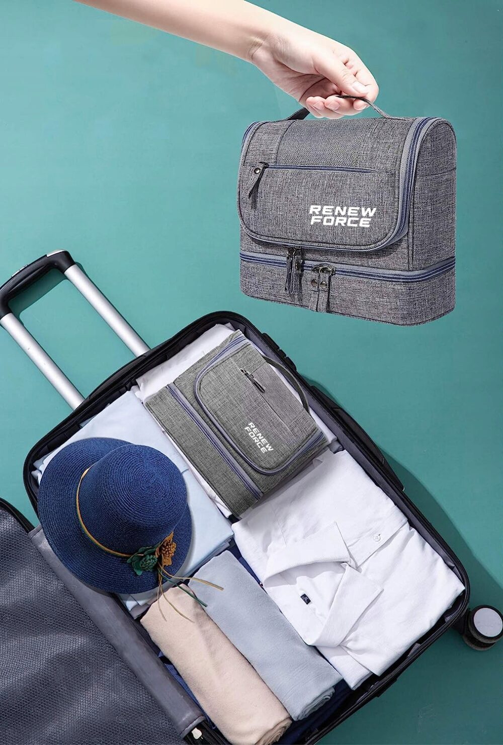 Kosmētikas soma pelēka