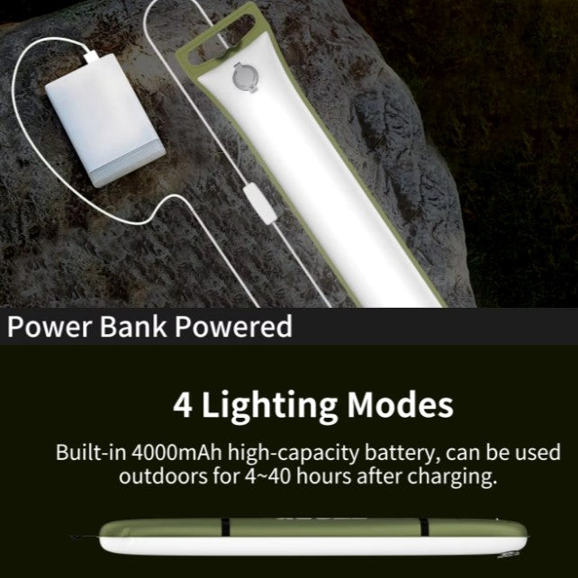 Piepūšamās kempinga LED gaismas USB