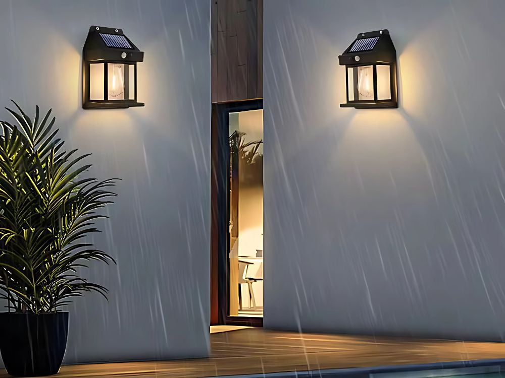 Saules lampa ar krēslas kustības sensoru, 3 režīmi, ūdensizturīga, 600 lm