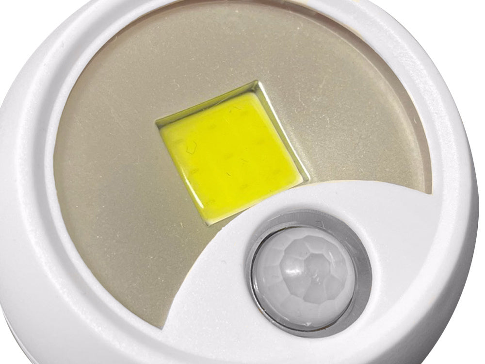 LED lampas cob 360 baterijas darbināma bezvadu kustības sensora magnētiskā naktslampiņa