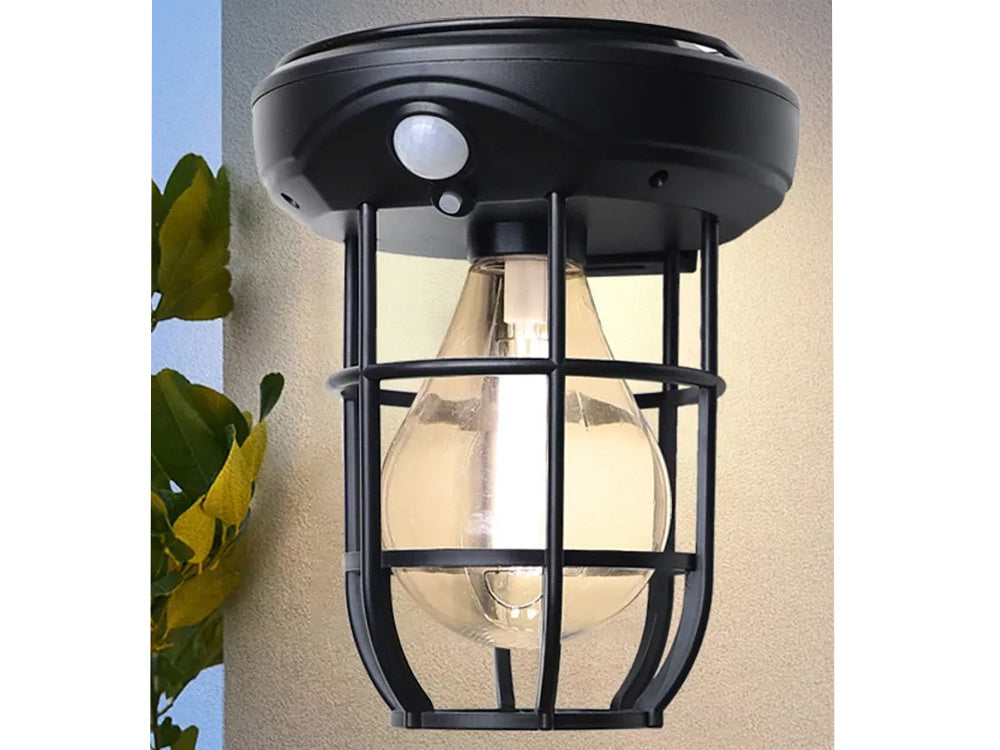 Saules lampa ar krēslas kustības sensoru, 3 režīmi, 3 LED, 1800lm, ūdensizturīga