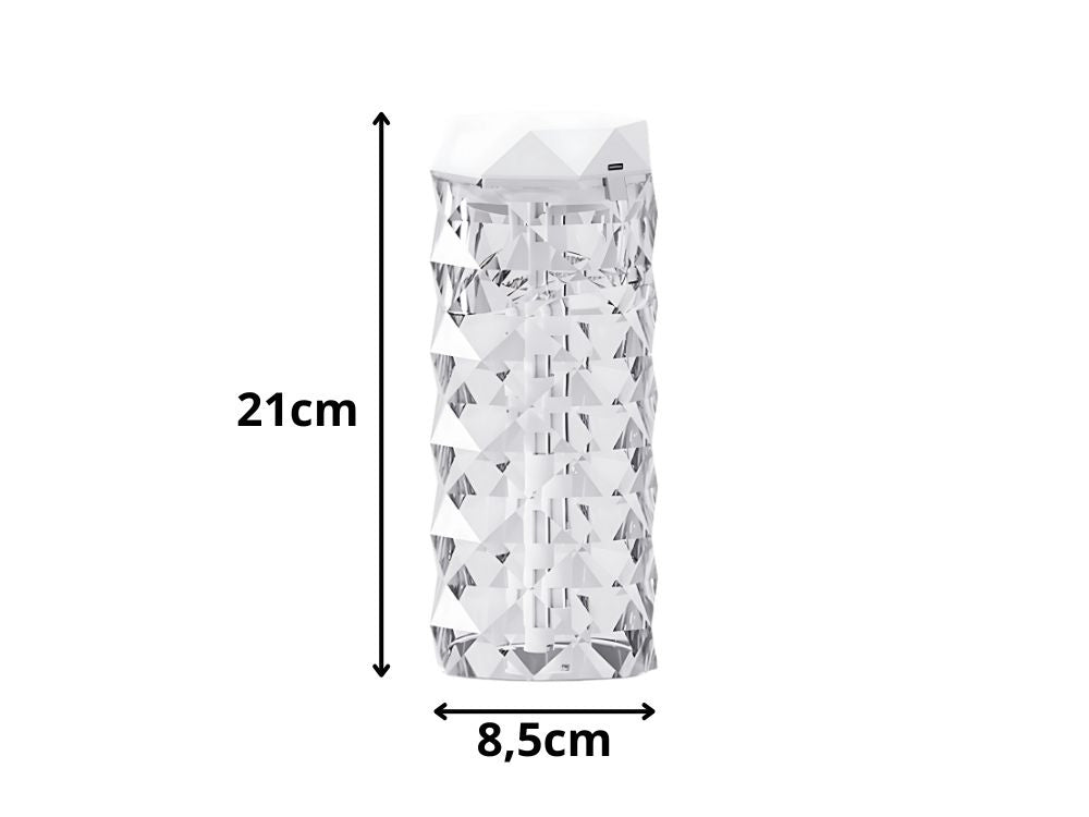 Mitrinātāja gaisa difuzors aromterapijas migla usb rgb kristāls