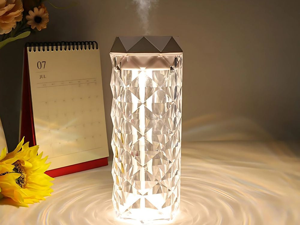 Mitrinātāja gaisa difuzors aromterapijas migla usb rgb kristāls