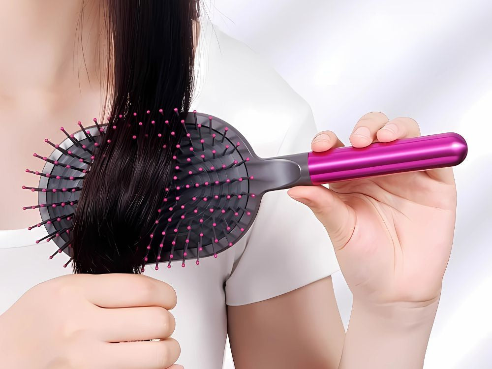 Masāžas matu suka atšķetināšanai, galvas masāža + ķemme