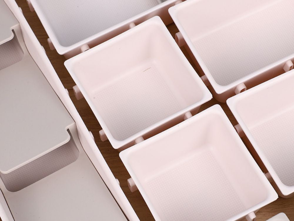 Liels kosmētikas organizatora modulārs atvilktnes ieliktnis 12 preces