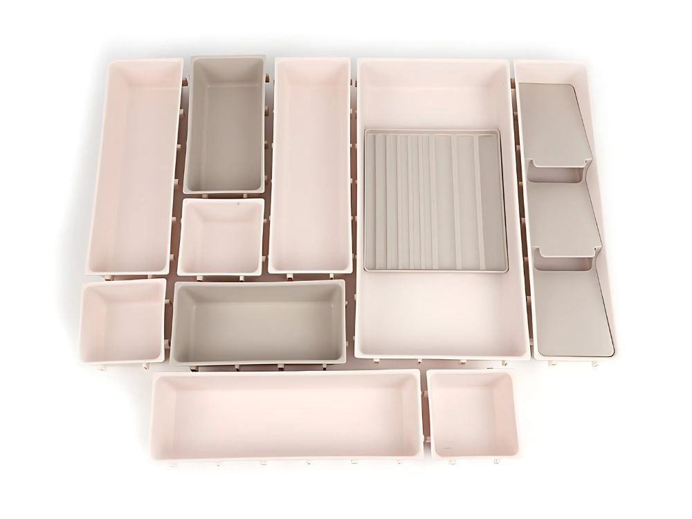 Liels kosmētikas organizatora modulārs atvilktnes ieliktnis 12 preces