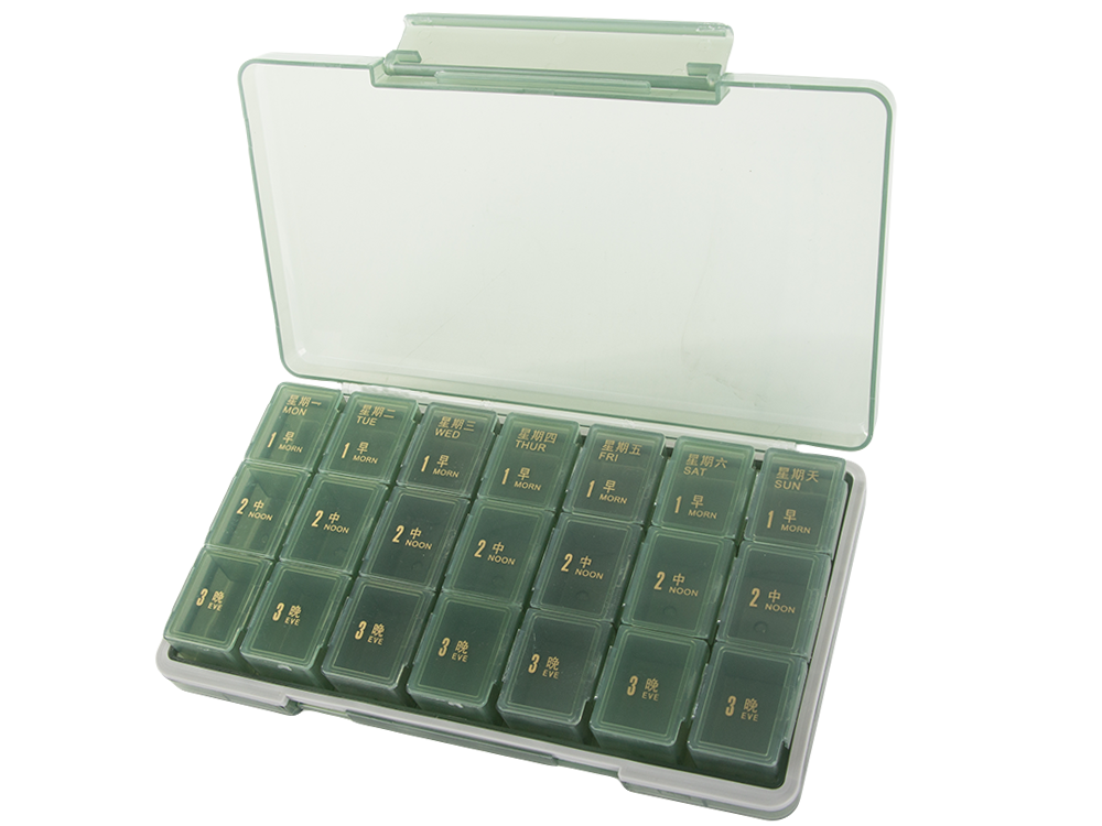 Zāļu iepakojums tablešu kastīte diennakts laiks zāļu kasete nedēļas