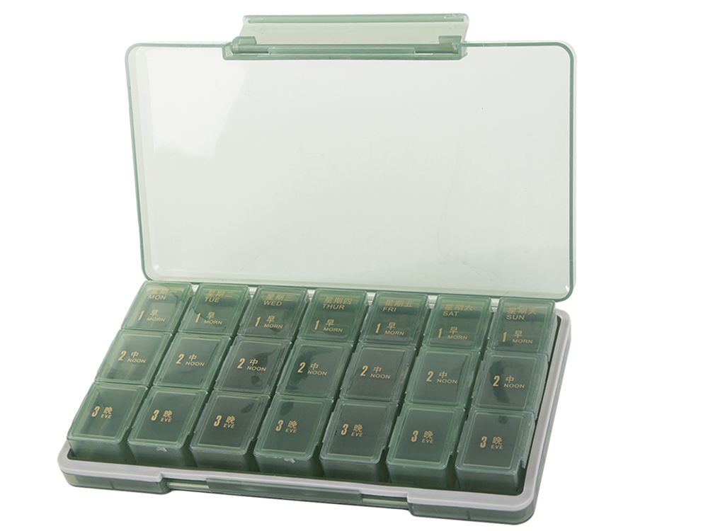 Zāļu iepakojums tablešu kastīte diennakts laiks zāļu kasete nedēļas