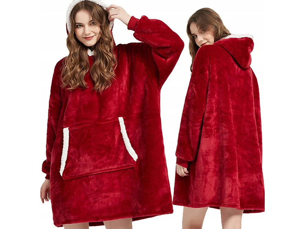 Silts sporta krekls ar lielu segu xxl 2in1 biezu kažokādu un mīkstu kapuci halāts