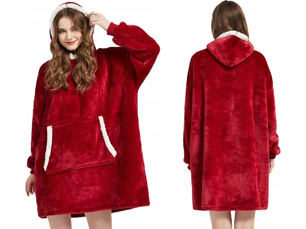 Silts sporta krekls ar lielu segu xxl 2in1 biezu kažokādu un mīkstu kapuci halāts