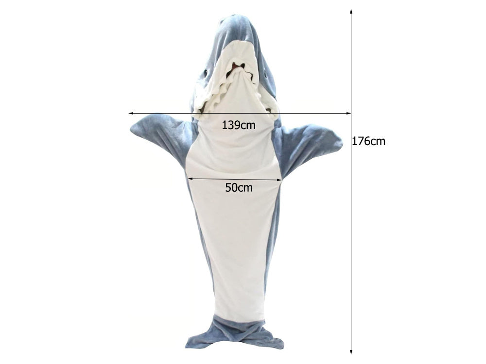 Haizivs segas pidžamas naktsveļa kostīms silts ziemas kapučjakas biezs M