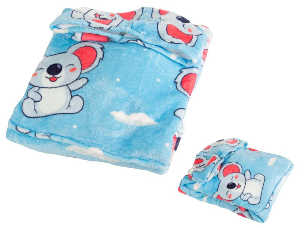 Silta koala sporta sega ar biezu, mīkstu kažokādu un kapuci, liela izmēra XXL izmērs, 2in1