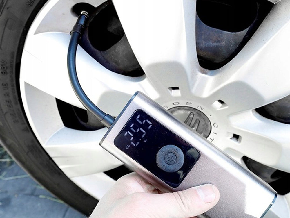 Akumulatora sūknis velosipēda automašīnas elektriskajam kompresoram 10 bāru LCD