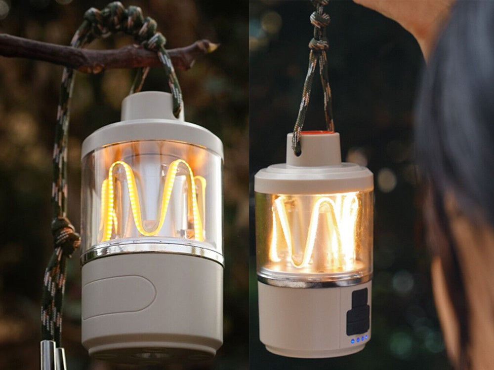 Ceļojuma gaisma, kempinga uzlādējama LED lukturītis, powerbank, USB, kempings