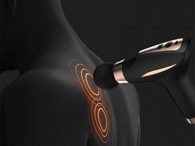 Masāžas pistoles muguras masiera ķermeņa vibrācijas pistoles komplekts ar 6 rokturiem