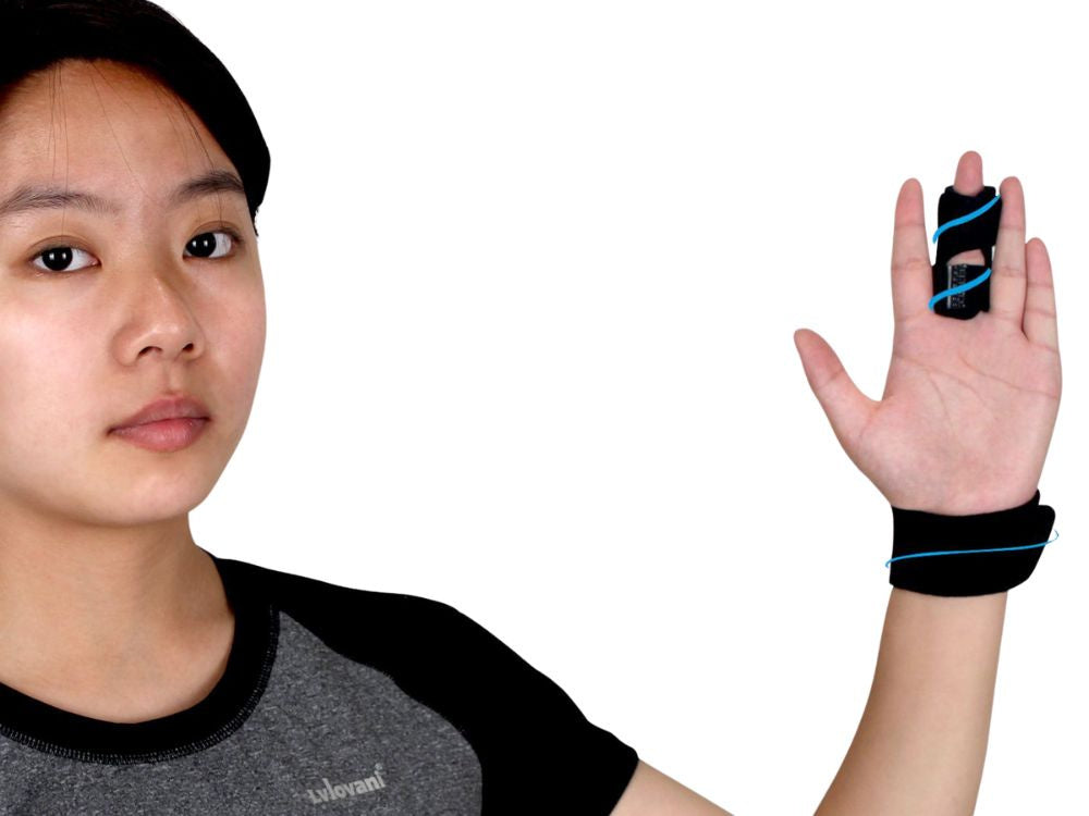 Pirkstu stabilizatora auduma plaukstas locītavas ortoze ar Velcro siksnu