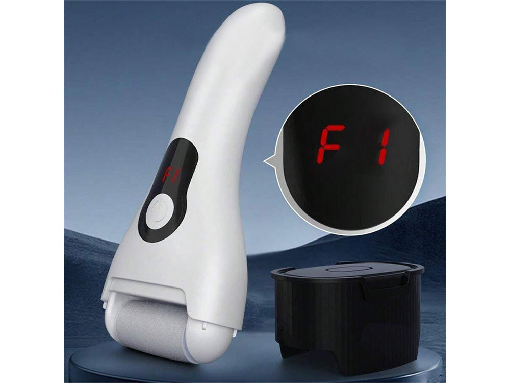 Elektriskā papēžu vīle pumeka akmens griezējam, komplekts ar 3 rullīšiem, LCD ekrāns