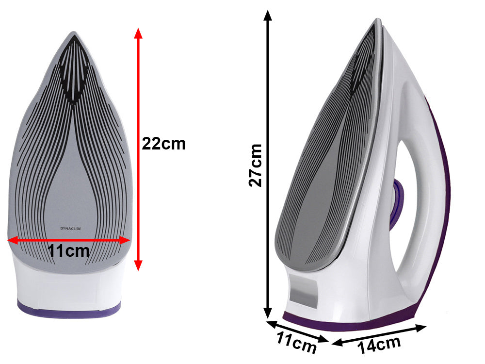 Ceļojuma tvaika gludeklis ar keramikas pamatni, 1200 W, Dynaglide