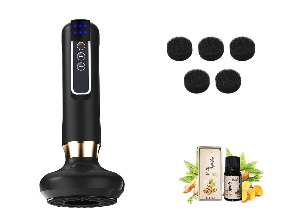 Ķīniešu burbuļu elektriskais vakuuma masieris ar 6 sūkšanas jaudas burbuļu eļļu