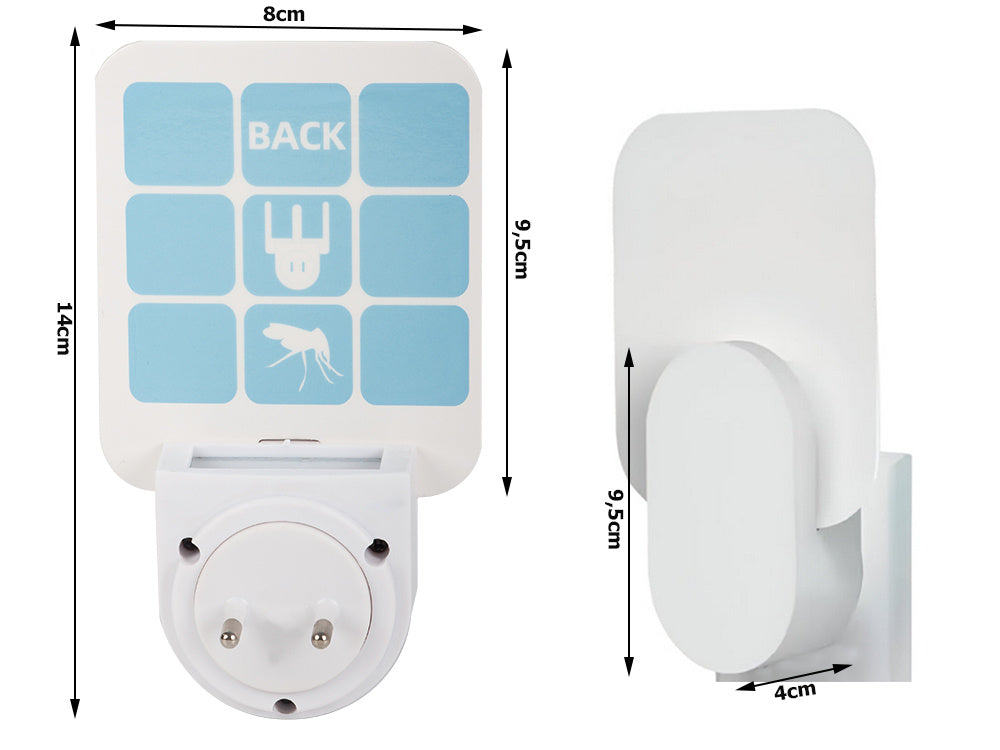 Odu atbaidīšanas līdzeklis kukaiņu atbaidīšanai ar maināmām plāksnēm, UV kontakta tīrītājs