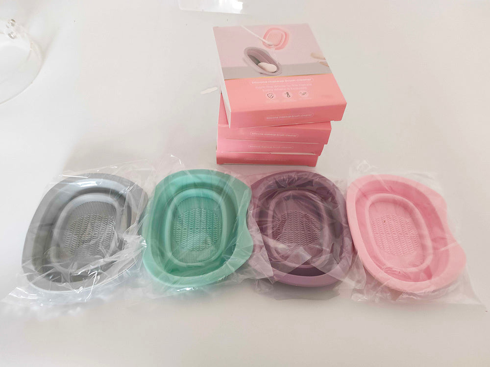 Tīrīšanas bļoda grima otu tīrīšanai, sūkļi, silikona paklājiņš