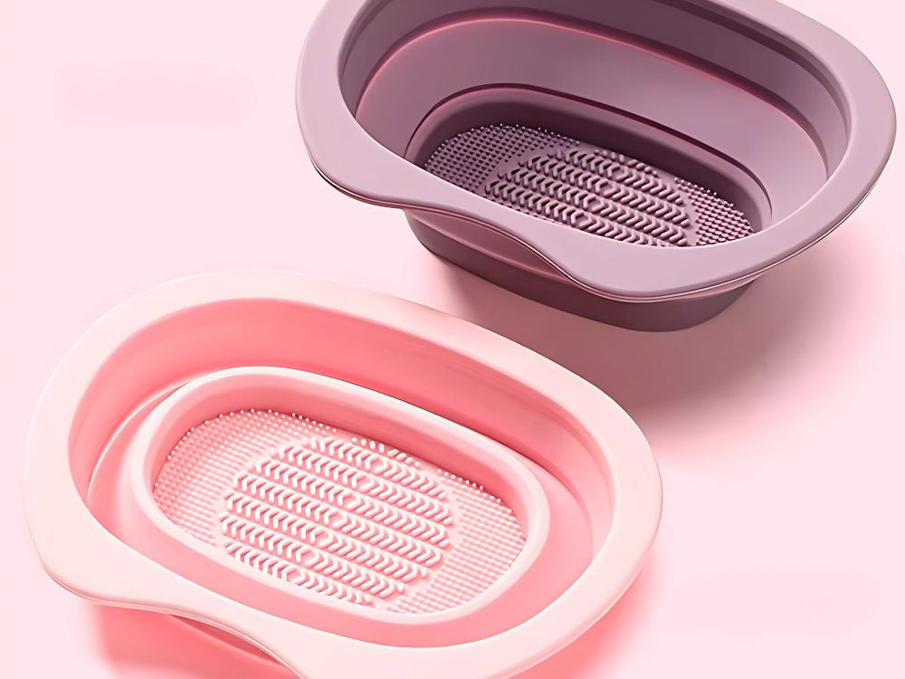 Tīrīšanas bļoda grima otu tīrīšanai, sūkļi, silikona paklājiņš