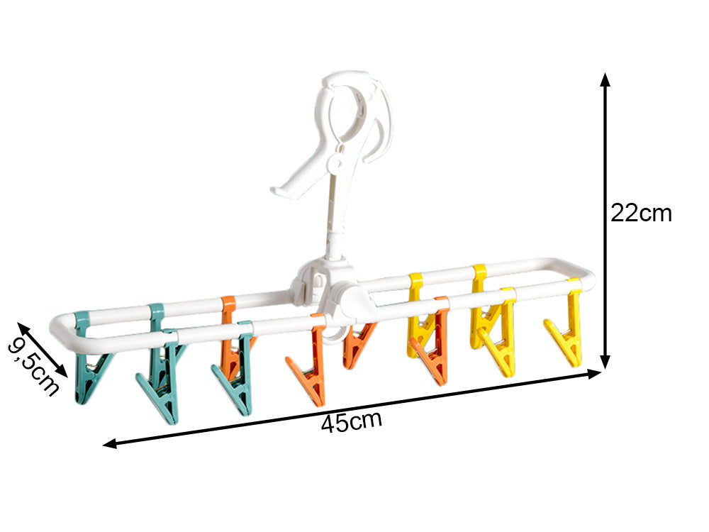 Žāvētājs zeķēm, apakšveļai, drēbju pakaramais, 12 veļas knaģu komplekts