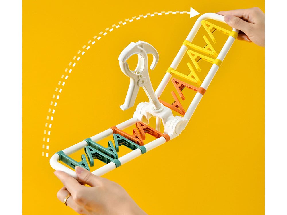 Žāvētājs zeķēm, apakšveļai, drēbju pakaramais, 12 veļas knaģu komplekts