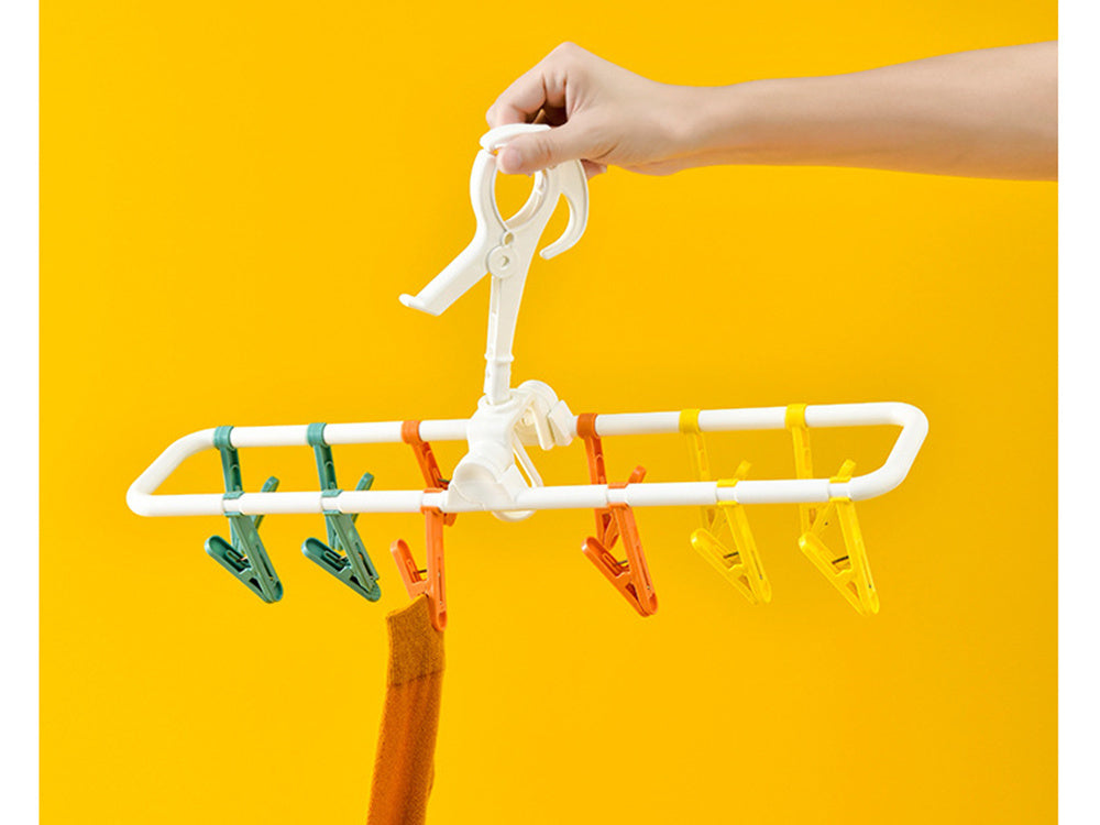 Žāvētājs zeķēm, apakšveļai, drēbju pakaramais, 12 veļas knaģu komplekts