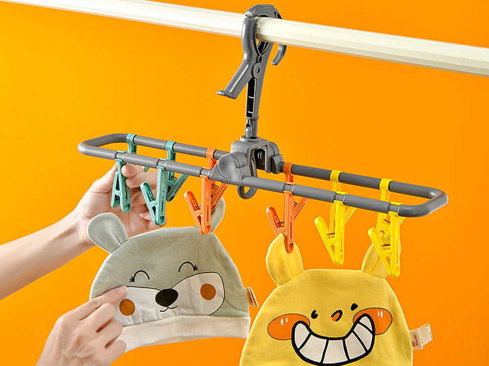 Žāvētājs zeķēm, apakšveļai, drēbju pakaramais, 12 veļas knaģu komplekts