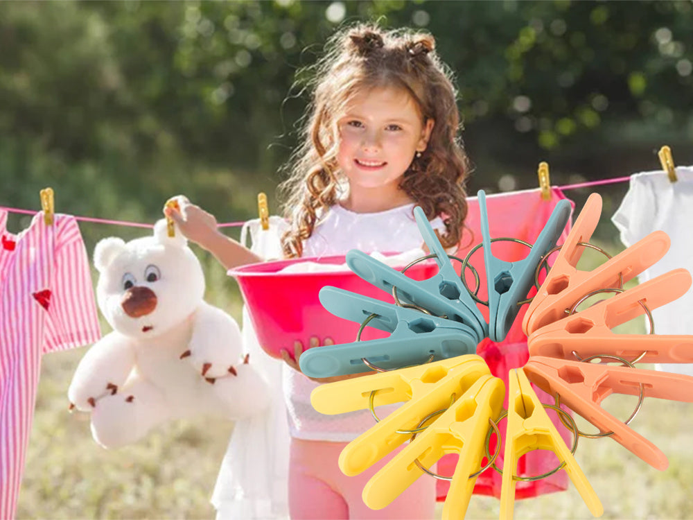 Drēbju klipši, drēbju klipši, drēbju klipši, 18 gabali, plastmasas vardes, stipras