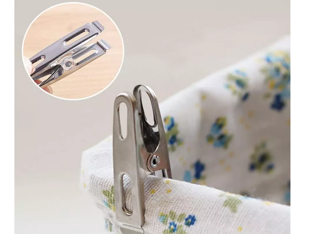 Drēbju klipši, veļas klipši, 20 gab., metāla vardes, stipras