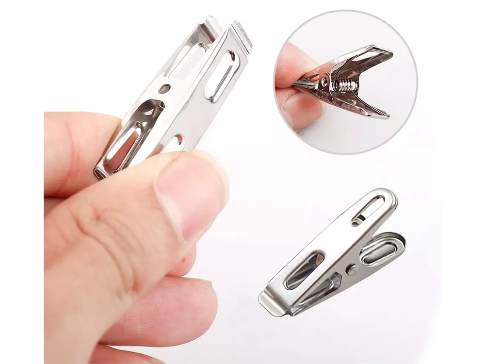 Drēbju klipši, veļas klipši, 20 gab., metāla vardes, stipras