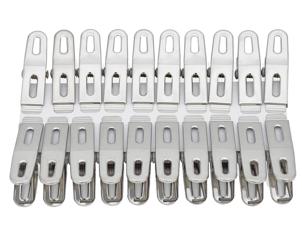 Drēbju klipši, veļas klipši, 20 gab., metāla vardes, stipras