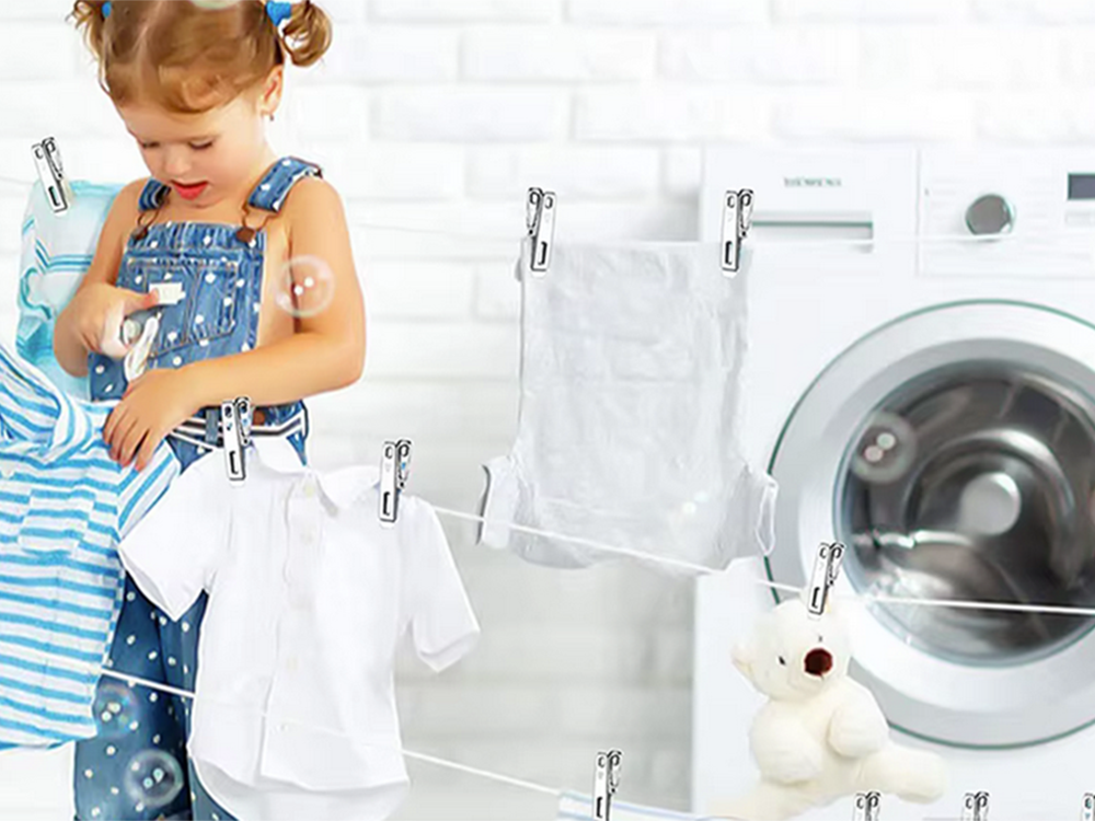 Drēbju klipši, veļas klipši, 20 gab., metāla vardes, stipras