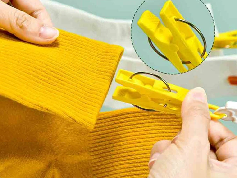 Zeķu žāvētāja apakšveļas pakaramais statīvs, 12 klipšu komplekts