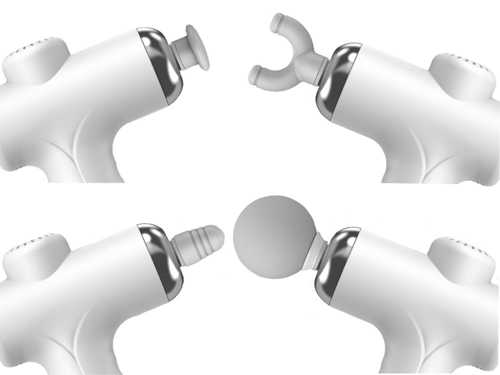 Muguras masāžas pistoles ķermeņa kāju masieris spēcīgs masāžas pistoles 4 uzgaļi