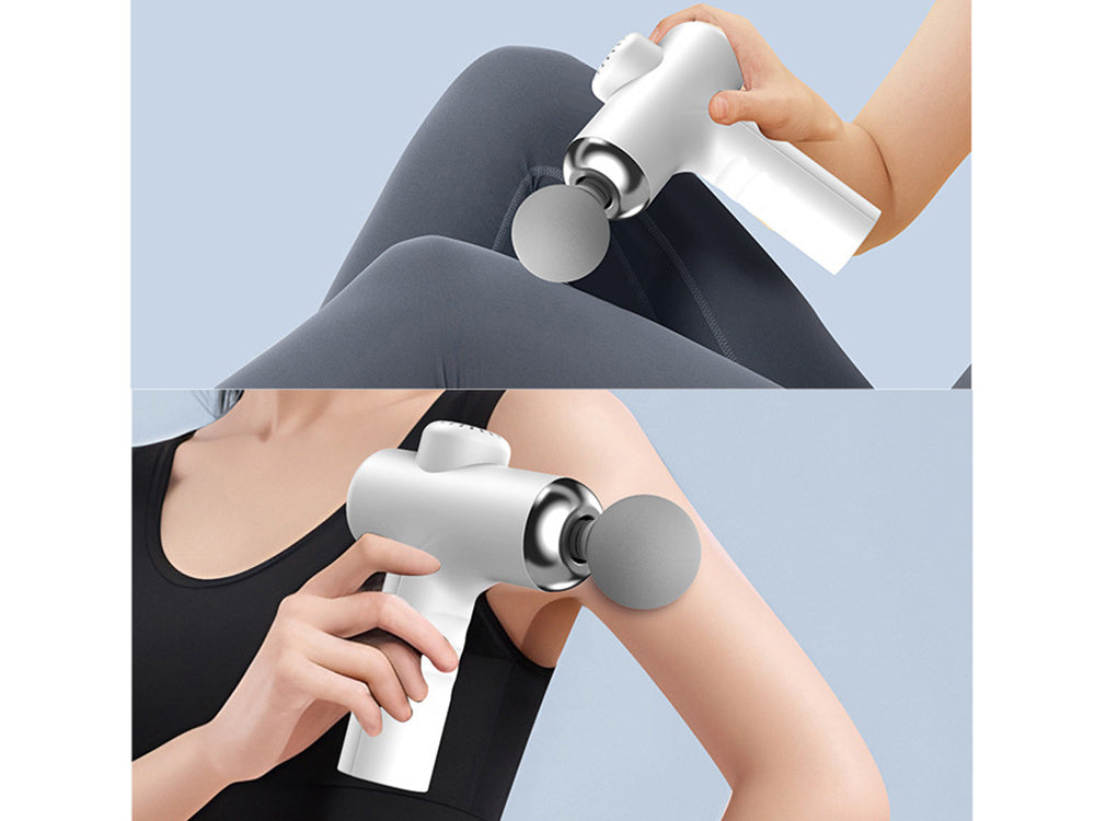 Muguras masāžas pistoles ķermeņa kāju masieris spēcīgs masāžas pistoles 4 uzgaļi