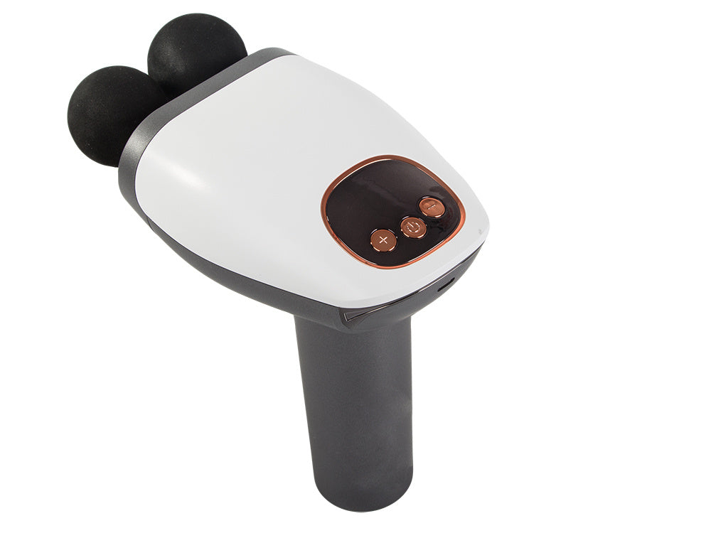 LCD bezvadu masāžas pistole ar jaudīgu 8 uzgaļu komplektu mugurai