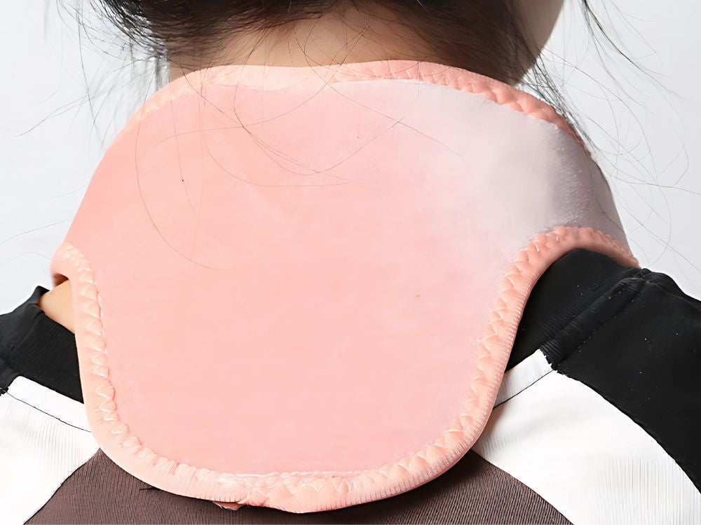 Kakla sāpju mazināšanai paredzēta sildoša kakla masiera masāžas galvas saite ar USB, viegla